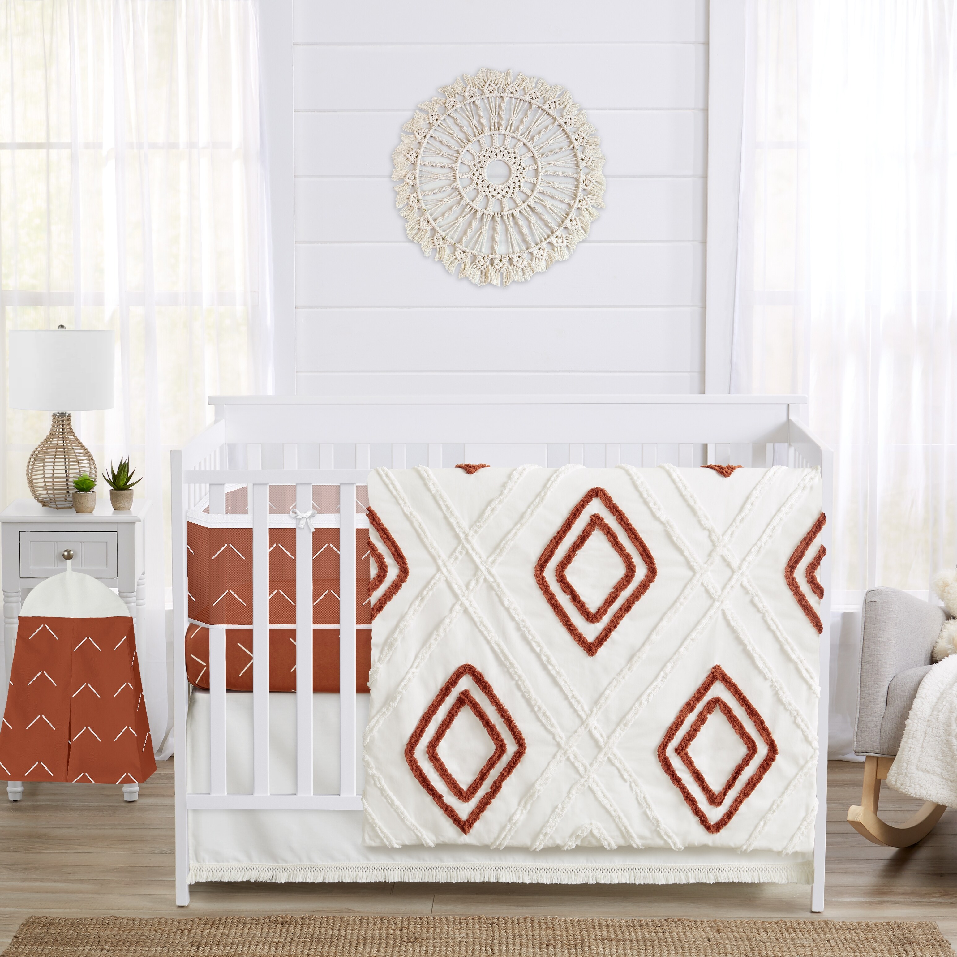 Boho Arrow Boy Girl Sweet Jojo Designs 6p Crib Bedding BreathableBaby Breathable Mesh Liner Bohemian Farmhouse Bed Bath Beyond 37564932